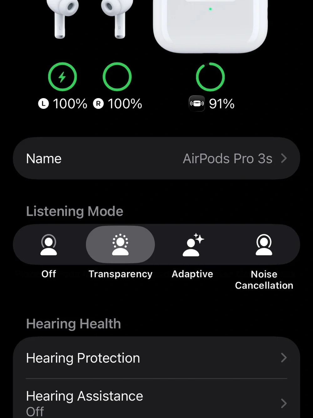 Apple AirPod Pro 3s in White with charging case